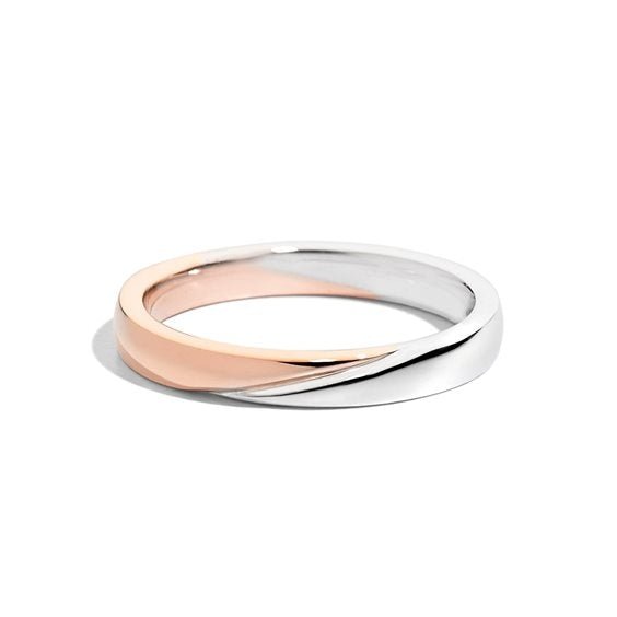 RECARLORecarlo W14FD004/BRH - 21 Two - Tone Wedding Band - 18K White and Rose GoldJEWELRYEcecile