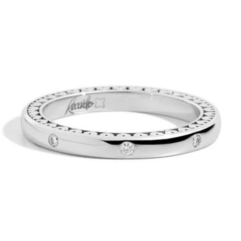 RECARLORecarlo W14FD005/B012 - 13 Women's 18K White Gold Wedding Band with DiamondsJEWELRYEcecile