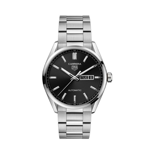 TAG HEUERTAG Heuer Carrera Calibre 5 WBN2010.BA0640 Men's Watch - Black Dial, Steel BraceletWATCHESEcecile