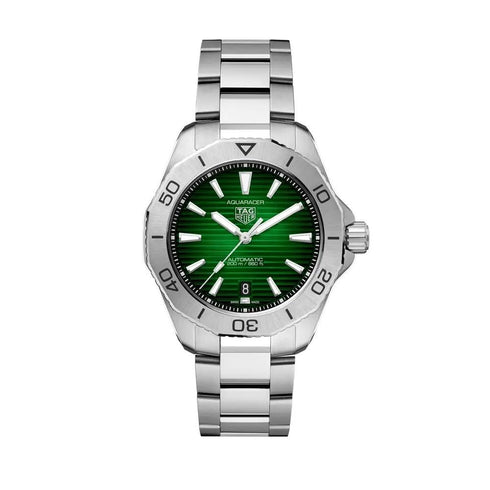 TAG HEUERTAG Heuer Aquaracer Professional 200 WBP2115.BA0627 Men's Watch - Green Dial, Steel BraceletWATCHESEcecile