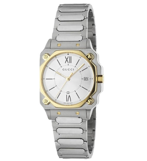 GUCCIGucci YA166506 G - Flat 30mm Unisex Quartz Watch - Silver Dial, Stainless Steel BraceletWATCHESEcecile