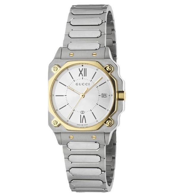 GUCCIGucci YA166506 G - Flat 30mm Unisex Quartz Watch - Silver Dial, Stainless Steel BraceletWATCHESEcecile