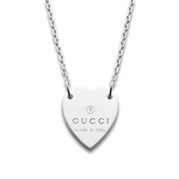 GUCCIGucci Trademark Sterling Silver Heart Pendant Necklace - Model YBB223512001JEWELRYEcecile