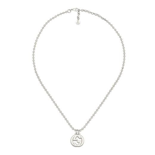 GUCCIGucci Interlocking G Sterling Silver Pendant Necklace YBB479219001JEWELRYEcecile
