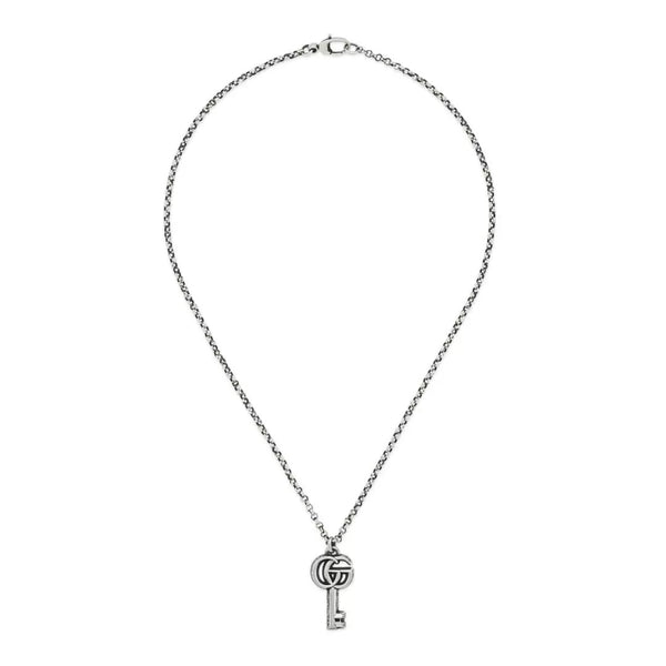 GUCCI: Gucci GG Marmont Sterling Silver Key Necklace - Model YBB627757001JEWELRYEcecile