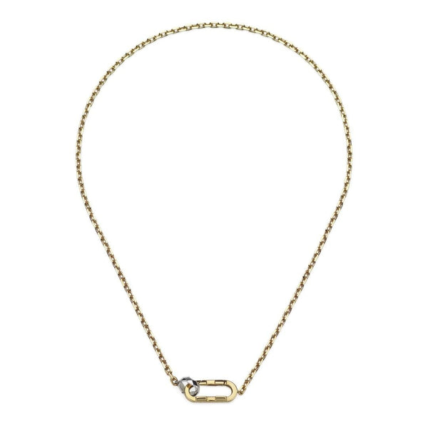 GUCCIGucci 18kt Yellow and White Gold Link to Love Chain Necklace - Model YBB786671001JEWELRYEcecile