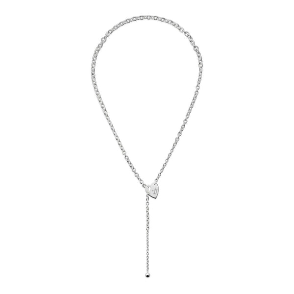 GUCCIGucci Trademark Heart Motif Lariat Necklace in Sterling Silver - YBB796347001JEWELRYEcecile
