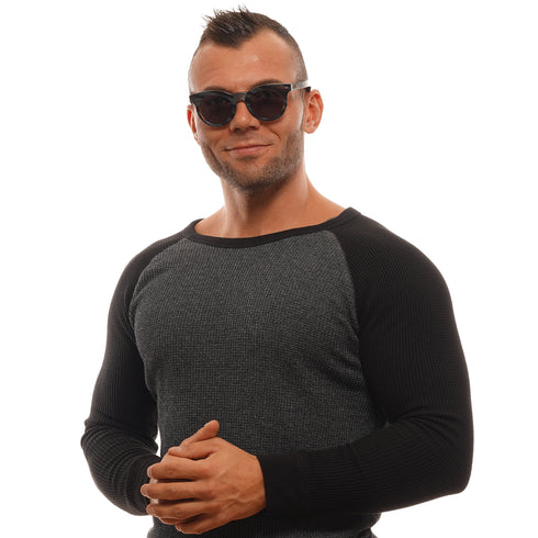ERMENEGILDO ZEGNAErmenegildo Zegna Couture ZC0010 64A47 Unisex Sunglasses - Striped Black Acetate Frame, Smoke Lenses, 47mmEYEWEAREcecile
