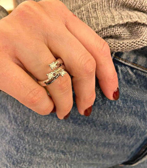 RECARLORecarlo R02TY677/040 - 14 Women's Trilogy Diamond Ring - 18K White Gold, 0.40ctJEWELRYEcecile