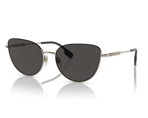 BURBERRYBurberry BE3149 110987 Unisex Sunglasses - Light Gold Frame, Dark Gray LensesEYEWEAREcecile