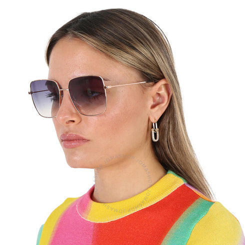 Calvin Klein CK20135S Women's Square Sunglasses - Rose Gold Frame, Blue Gradient Lenses
