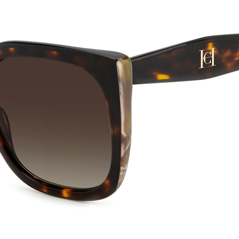 Carolina Herrera HER 0128/S C9K-HA 54 Women's Sunglasses - Black Havana Frame, Grey Gradient Lenses