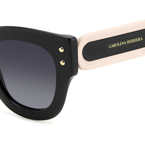 CAROLINA HERRERACarolina Herrera HER 0222/S 3H2 - 9O 47 Women's Sunglasses - Black & Pink Frame, Grey Gradient LensesEYEWEAREcecile