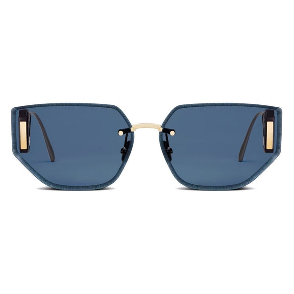 DIORDior 30 Montaigne B3U Butterfly Sunglasses – 65 mm Frameless, Gold‑Tone CD Temples, Blue Gradient Lenses, UV400EYEWEAREcecile