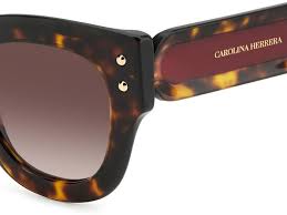 Carolina Herrera HER 0188/S KDX-9O 55 Women's Sunglasses - Black & Nude Grey Frame, Dark Grey Gradient Lenses