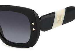 Carolina Herrera HER 0186/S 80S-9O 52 Women's Sunglasses - Black & White Frame, Grey Gradient Lenses