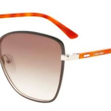 Calvin Klein CK21130S Women's Butterfly Sunglasses - Black/Silver Frame, Grey Gradient Lenses