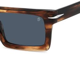 DAVID BECKHAMDavid Beckham Men's Sunglasses DB 7126/S EX4/KU 51 - Brown Horn Frame, Blue LensesEYEWEAREcecile
