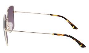 Calvin Klein CK20135S Women's Square Sunglasses - Yellow Gold Frame, Gradient Lenses