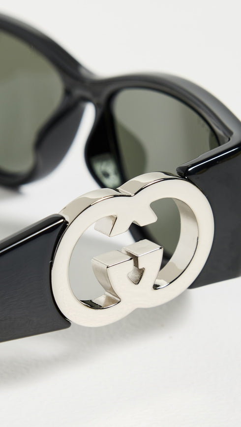 GUCCIGucci GG1824S Cat‑Eye Sunglasses – 55 mm Acetate FrameEYEWEAREcecile