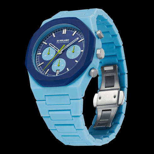 D1 MILANOD1 Milano D1 - PHBJ03 Polychrono Blue Blast Watch – 40.5mm, Quartz, ChronographWATCHESEcecile