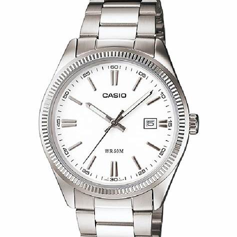 CASIO & VINTAGECasio MTP - 1302D - 7A1VDF Men's Analog Watch – White Dial with Stainless Steel BraceletWATCHESEcecile