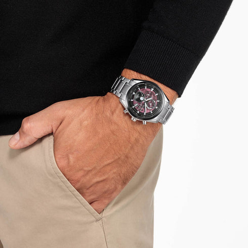 Reloj Citizen BY1018-80X Super Titanium Moonphase - Esfera roja