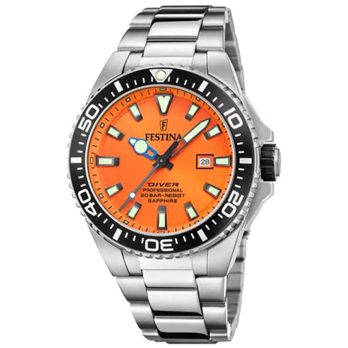 FESTINAFestina F20663/4 Diver Men's Watch – Orange Dial, Sapphire Crystal, 20 ATMWATCHESEcecile