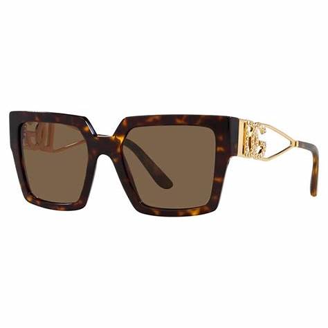 Dolce & Gabbana DG4446B 502/73 Women's Sunglasses - Havana Frame, Brown Lenses