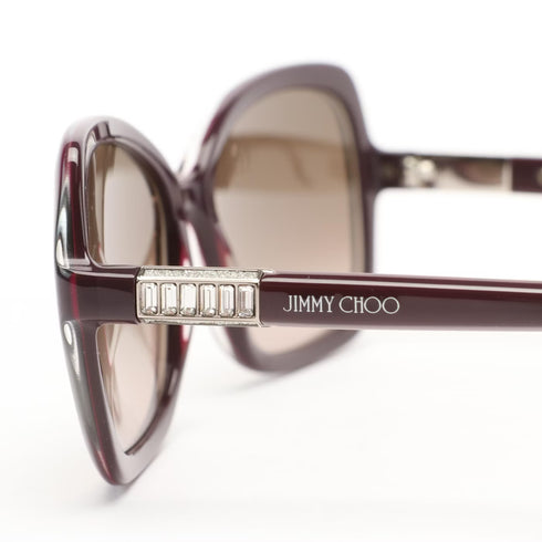 Jimmy Choo BETT/S Women's Sunglasses - 56mm, Opal Burgundy Frame with Brown Gradient Lenses