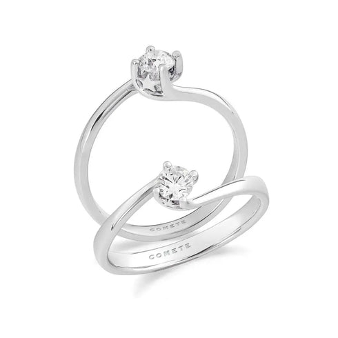 COMETEComete Identity ANB2714 750 White Gold Solitaire Diamond Ring 0.20 ctJEWELRYEcecile