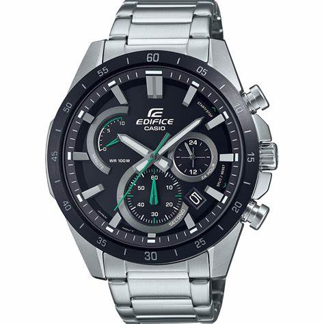 CASIO EDIFICECasio Edifice EFR - 573DB - 1AVUEF Men's Chronograph Watch - Stainless Steel, Black DialWATCHESEcecile
