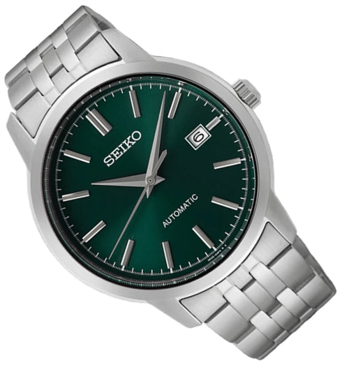 SEIKOSeiko SRPH89K1 Automatic Men's Watch - Green Dial, Stainless Steel BraceletWATCHESEcecile