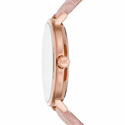 Michael Kors Addyson MK2947 Women's Pink PVC Strap Watch - White Dial