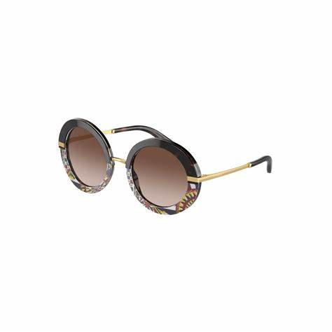 Dolce & Gabbana DG4393 3278/13 Women's Sunglasses - Havana/Handcart Frame, Brown Gradient Lenses