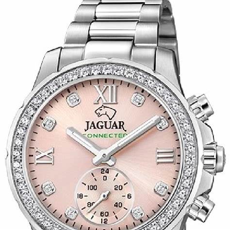 JAGUARJaguar Connected J980/2 Women's Hybrid Smartwatch – Stainless Steel with Pink DialWATCHESEcecile