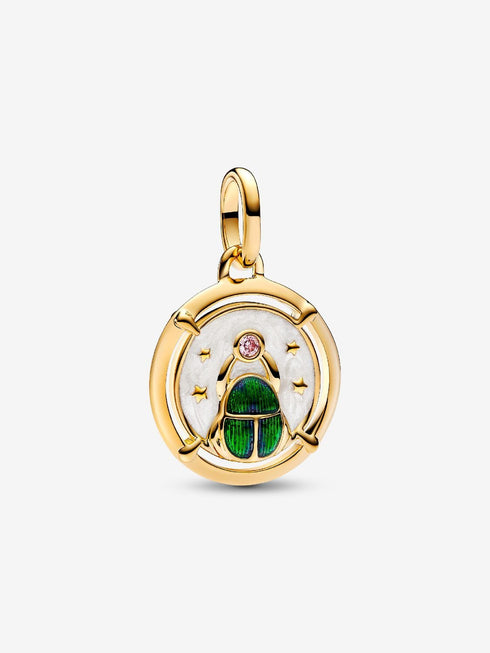 PANDORAPandora ME 763413C01 Scarab Beetle Medallion Charm – 14k Gold - Plated, Enamel DetailsBIJOUXEcecile