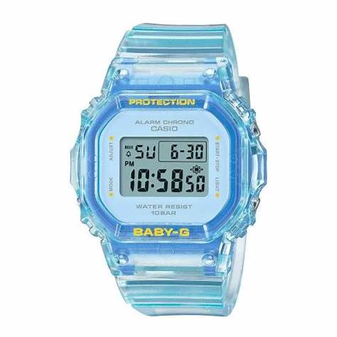 Casio Baby-G BGD-565SJ-2ER Reloj digital mujer - Correa de resina azul transparente