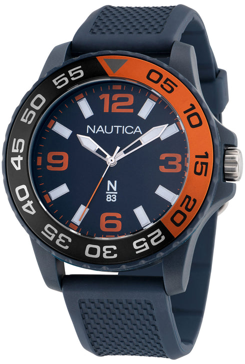 Nautica Finn World NAPFWS302 Men’s 3‑Hand Watch – Blue Dial, 45 mm
