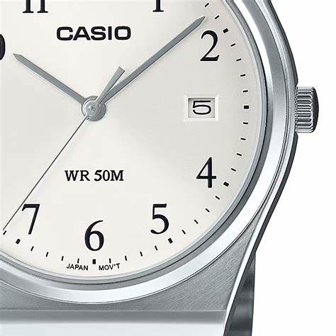 CASIO & VINTAGECasio MTP - B145D - 7BVEF Men's Watch - White Dial, Stainless Steel BraceletWATCHESEcecile