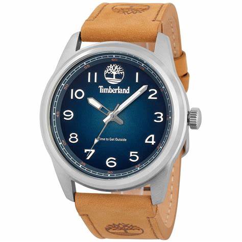 Reloj Timberland Northbridge Hombre TDWGA2152102 - Caja plateada, esfera azul, correa de piel beige