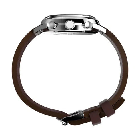 Reloj cronógrafo taquímetro Timex Marlin TW2W10200A de 40 mm con correa de piel marrón