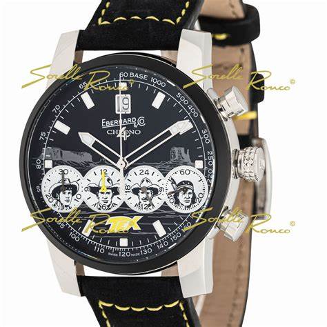 Eberhard & Co. Chrono 4 Pards 31079 CP - Chronographe automatique édition limitée 42mm, cadran noir, 4 compteurs en ligne