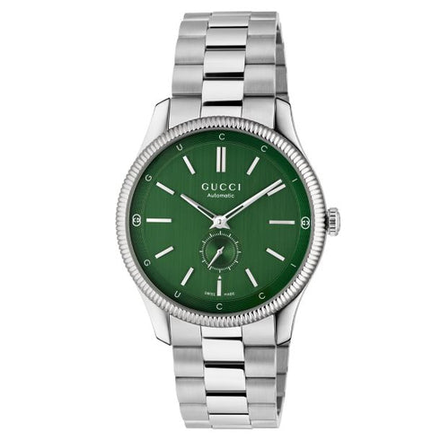 Gucci G-Timeless YA126397 40 mm Automatic – Green Dial, Steel Bracelet