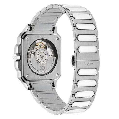 GUCCIGucci YA166401 G - Flat Automatic 36mm Men's Watch - Black Dial, Stainless Steel BraceletWATCHESEcecile