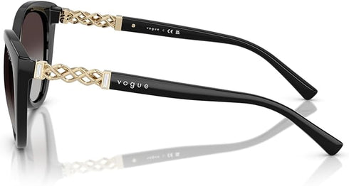 VOGUEVogue VO5634SB Women's Cat - Eye Sunglasses – 53mm Black Frame, Grey Gradient LensesEYEWEAREcecile