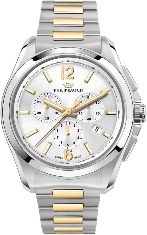 PHILIP WATCHPhilip Watch Amalfi R8273618001 Men's Chronograph - Two - Tone Stainless Steel, White DialWATCHESEcecile
