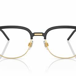 Dolce & Gabbana DG5108 2525 B 53 Men's Phantos Eyeglasses - Black/Gold Frame