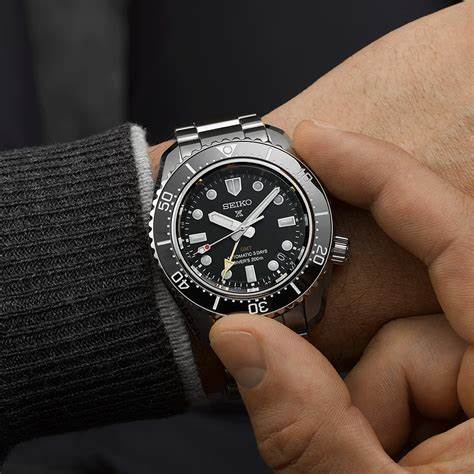 SEIKOSeiko Prospex SPB383J1 Men's Automatic GMT Diver's Watch - 1968 Re - interpretation, Black Dial, Stainless Steel BraceletWATCHESEcecile