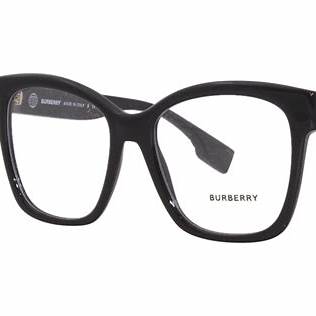 Burberry BE 2363 3001 53 Women's Eyeglasses - Black Acetate Square Frame